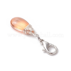 Подвесные украшения в виде капли из стекла&nbsp;HJEW-JM02974-01