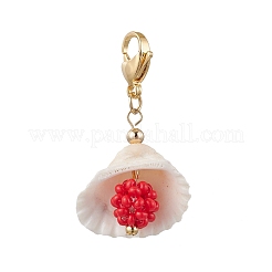 Decorazioni pendenti in conchiglia naturale&nbsp;HJEW-MZ00171-02