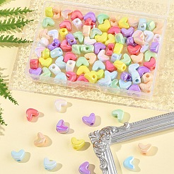 98 шт. 7-цветные непрозрачные акриловые бусины с УФ-покрытием MACR-FS0002-16