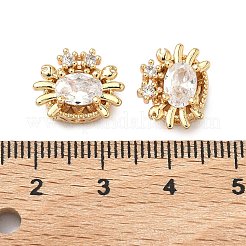 Латунные бусины из фианита&nbsp;KK-A286-15G-01