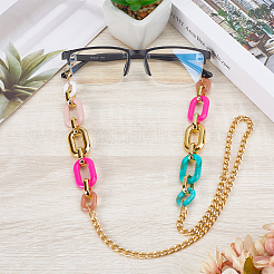 1 chaîne à maillons ovales en acrylique pour lunettes&nbsp;AJEW-CN0003-60C