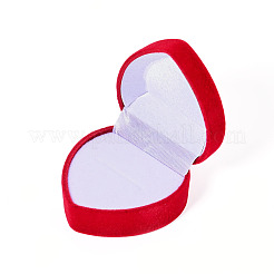 Boîtes à bagues en velours en forme de cœur&nbsp;VBOX-TADJ0001-01