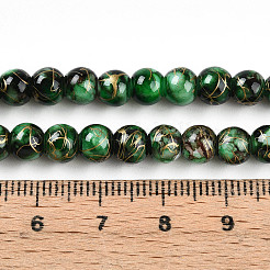 Выпечка окрашенные стеклянные бусины&nbsp;X1-DGLA-N003-6mm-B09