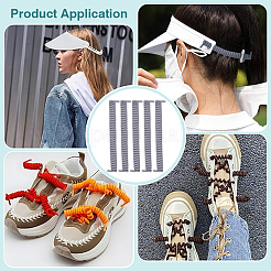 Шнурки из полиэстера и латекса с пружинами&nbsp;DIY-WH0723-030B