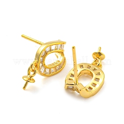 Серьги-гвоздики из стерлингового серебра 925 пробы с микро-паве в форме подковы STER-Q192-05G