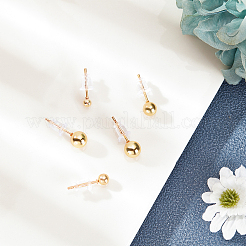 Серьги-гвоздики с шариками из нержавеющей стали 304 с вакуумным покрытием PVD EJEW-UN0021-89G