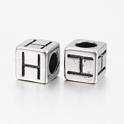 Европейские бусины с большими отверстиями из нержавеющей стали 304 STAS-H428-01AS-H