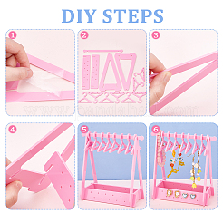 4 комплект двухцветных непрозрачных акриловых подставок для сережек EDIS-PH0001-44