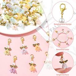 70 шт. 7 стильных подвесных украшений из акрила и сплава&nbsp;HJEW-FS00066