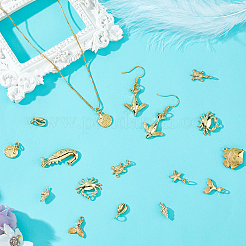 20 шт. 10 стили подвески из латуни с морскими животными&nbsp;KK-HS0001-26