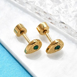 Серьги-гвоздики из нержавеющей стали 304 с ионным покрытием (IP) EJEW-A118-19G-02