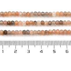 Нити из натуральных бусин из нескольких лунных камней G-K376-B10-02