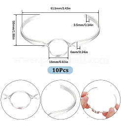 Латунь манжеты браслет материалы&nbsp;KK-SC0003-74