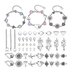 DIY-Kits zur Herstellung von Gliederarmbändern aus Edelstahl und Legierung&nbsp;DIY-PH0029-29
