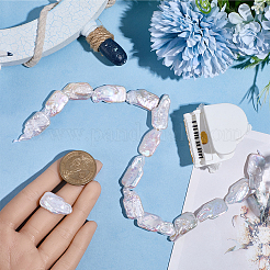 1 нить натуральных бусин из жемчуга Кеши&nbsp;PEAR-PA0001-04