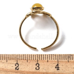 Круглые натуральные смешанные кольца из камня RJEW-C119-09G