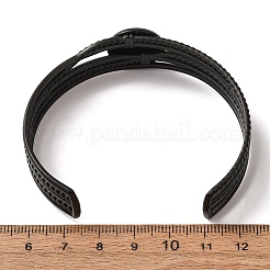 Rohlinge für mehrsträngige Manschettenarmbänder aus Edelstahl 304 mit flacher runder Lünette&nbsp;SA-CBA4160-01A-EB