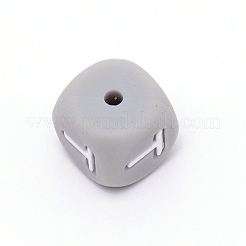 Perline dell'alfabeto in silicone per la realizzazione di braccialetti o collane&nbsp;SIL-TAC001-01A-T