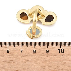 Manschettenringe aus natürlichem Tigerauge und natürlichem Aquamarin&nbsp;GG-G001-03G-06