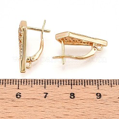 Латунный микропаве кубический цирконий кольцо серьги фурнитура KK-N261-42G