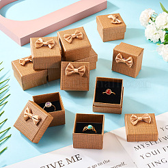 Квадратные картонные бумажные подарочные коробки для хранения колец&nbsp;CON-TAC0001-17E