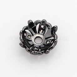 4 -petal латунные микро проложить кубического циркония крышки шарика&nbsp;ZIRC-P007-01B-NR