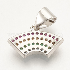 Латунные микро проложить кубического циркония подвески&nbsp;ZIRC-S061-61P