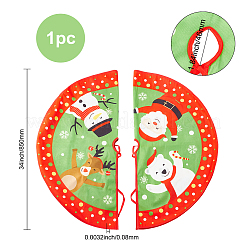 ポリエステルクリスマスツリースカート  リボン付き  クリスマスホリデーパーティーデコレーション用  クリスマステーマの模様  850x0.8mm&nbsp;DIY-WH0321-40A