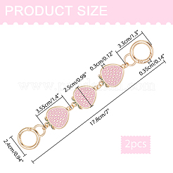 2 шт. удлинители ручек для сумок из сплава с эмалью в виде клубники&nbsp;FIND-WR0006-43B