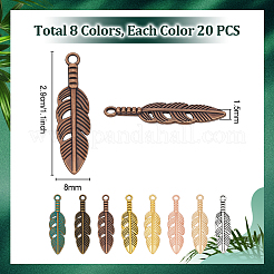 160 pz 8 colori pendenti in lega di stile tibetano&nbsp;FIND-PH0059-55