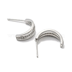 Серьги-гвоздики из латуни с прозрачным фианитом&nbsp;EJEW-B035-11P