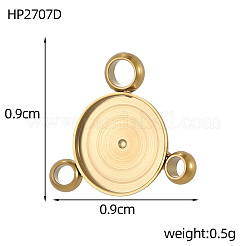 Оправы для кабошонов из нержавеющей стали 304&nbsp;STAS-OY009-28G