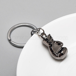 男性用合金ボクシンググローブキーホルダー  ガンメタ色  2.9x1.5cm&nbsp;PW-WG6A898-01