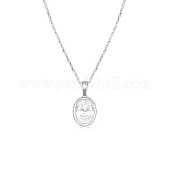 Ожерелья с подвесками из латуни с прозрачными кубическими цирконами&nbsp;FS-WG7BC10-02