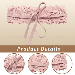 Искусственная кожа цветочные кружева широкие цепные ремни AJEW-WH20077-032C