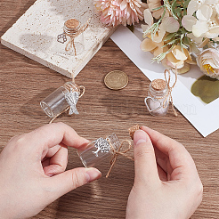 4 шт. 4 стиля прозрачные стеклянные бутылки желаний&nbsp;AJEW-PH01664