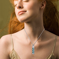 2 шт. 2 стиля из нержавеющей стали диффузор эфирного масла подвеска ожерелье для женщин&nbsp;NJEW-WR0001-04A