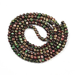 Выпечка окрашенные стеклянные бусины пряди&nbsp;DGLA-N003-4mm-B07