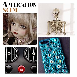 2 пара двухцветных пластиковых глаз для поделок DIY-PH0010-17A