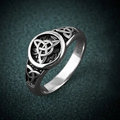 Круглые латунные перстни с узором из узелков&nbsp;FS-WG1EEAC-04