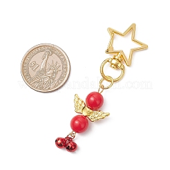 Подвесной колокольчик в виде ангела из акрила и латуни&nbsp;HJEW-JM04242