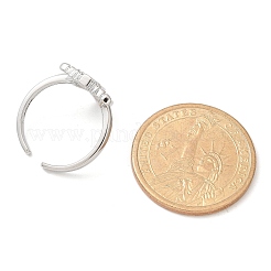 Кольца-манжеты для пальцев с микропаве из прозрачных кубических цирконий из латуни для женщин RJEW-U033-10P