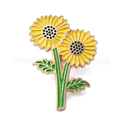 Булавки с эмалью подсолнечника JEWB-P045-02B-G
