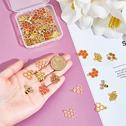 60шт 6 стиля подвески из сплава с эмалью&nbsp;FIND-ME0001-96