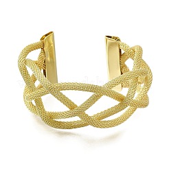 Плетеные браслеты из полого сплава&nbsp;BJEW-L697-001G