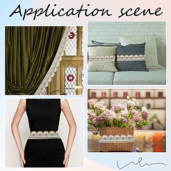 2.5 м полиэстеровой кружевной отделки&nbsp;OCOR-GF0005-01A