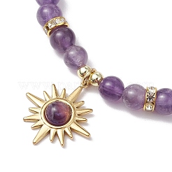 Природных драгоценных камней из бисера браслеты простирания BJEW-JB11439