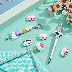 8 шт. 4-х цветные пищевые силиконовые бусины для кемпервана SIL-NB0001-42