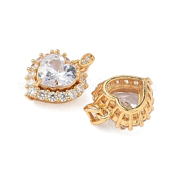 Латунные микропаве прозрачные подвески с фианитом&nbsp;KK-S531-27G