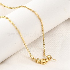 Латунная цепочка Роло регулируемые слайдеры ожерелья&nbsp;NJEW-E157-05G